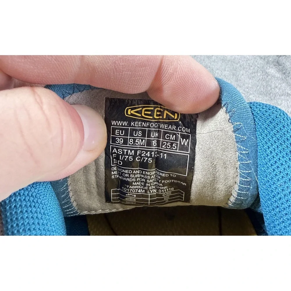 Keen Shoes Womens Size 8.5 Blue Gray ESD Slip Resistant Safety Work 1017074M‎